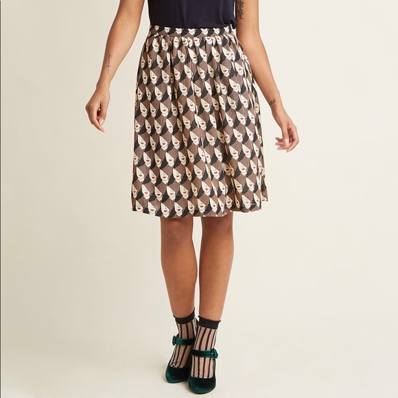 NWT ModCloth Frockshop A-Line Midi Skirt - Picture 4 of 6